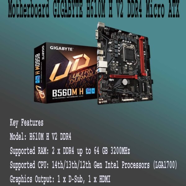 Motherboard GIGABYTE H610M H V2 DDR4 Micro ATX