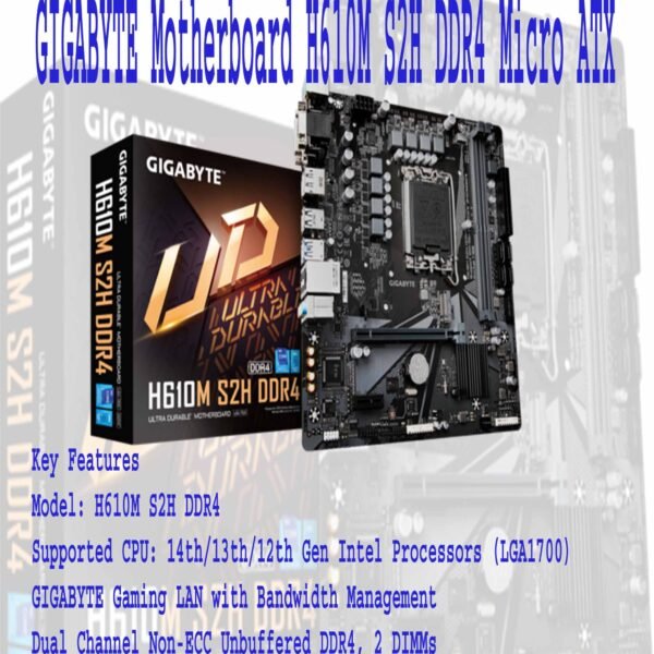 GIGABYTE Motherboard H610M S2H DDR4 Micro ATX