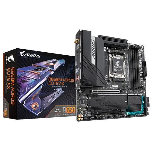 GIGABYTE Micro-ATX Motherboard B650M AORUS ELITE AX DDR5 AMD AM5