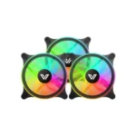Value-Top CR10-1298ARGB 12CM Ring Light ARGB 3 in 1 Fan Kit (black color)