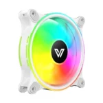 Value-Top W1298S 12CM White Ring Light Static RGB Case Fan