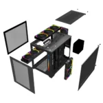 1STPLAYER SP7 Mid Tower RGB Gaming Case - Image 2