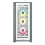 Corsair iCUE 5000X RGB Tempered Glass Mid-Tower ATX PC Smart Case - White - Image 2