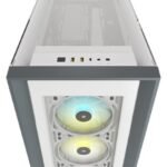 Corsair iCUE 5000X RGB Tempered Glass Mid-Tower ATX PC Smart Case - White - Image 4