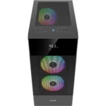 Gamdias AURA GC5 Digital Display Mesh RGB Mid-Tower ATX Gaming Casing - Image 6