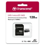 Transcend 128GB 340S UHS-I Ultra Performance MicroSD Memory Card