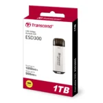 Transcend 1TB ESD300S Type C Portable SSD Silver