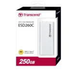 Transcend 250GB ESD260C USB 3.1 Gen 1 Gen 2 Type C Portable SSD Silver