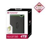 Transcend 4TB StoreJet 25M3S Portable Hard Disk Drive (HDD) Iron Gray Slim