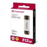 Transcend 512GB ESD310S Type C Portable SSD Silver
