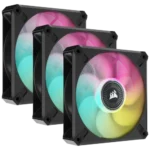 Corsair iCUE ML120 RGB ELITE Premium 120mm PWM Magnetic Levitation Fan Triple Fan Kit with iCUE Lighting Node CORE