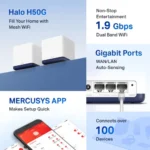 Mercusys Halo H50G AC1900 1900Mbps Dual Band Gigabit Mesh Router (2 Pack) - Image 3