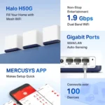 Mercusys Halo H50G AC1900 1900Mbps Dual Band Gigabit Mesh Router (3 Pack) - Image 3