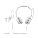 Logitech H390 Stereo USB Headset White with Microphone - Image 2