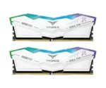 TEAM T-FORCE DELTA RGB 32GB (16GBx2) 8000MHz DDR5 Gaming RAM White
