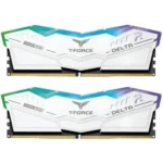 TEAM T-FORCE DELTA RGB 32GB (16GBx2) 8000MHz DDR5 Gaming RAM White - Image 2